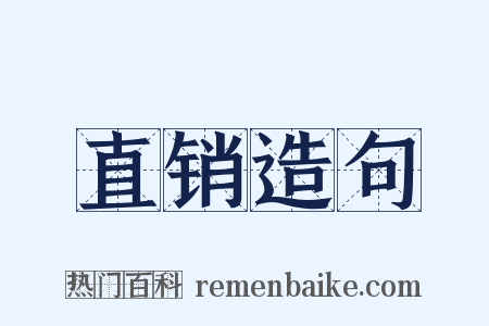直销造句是什么意思的图片